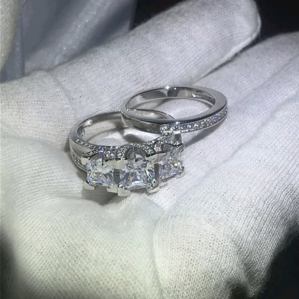 5⭐rated white gold filled Cz - Picture 6 of 11